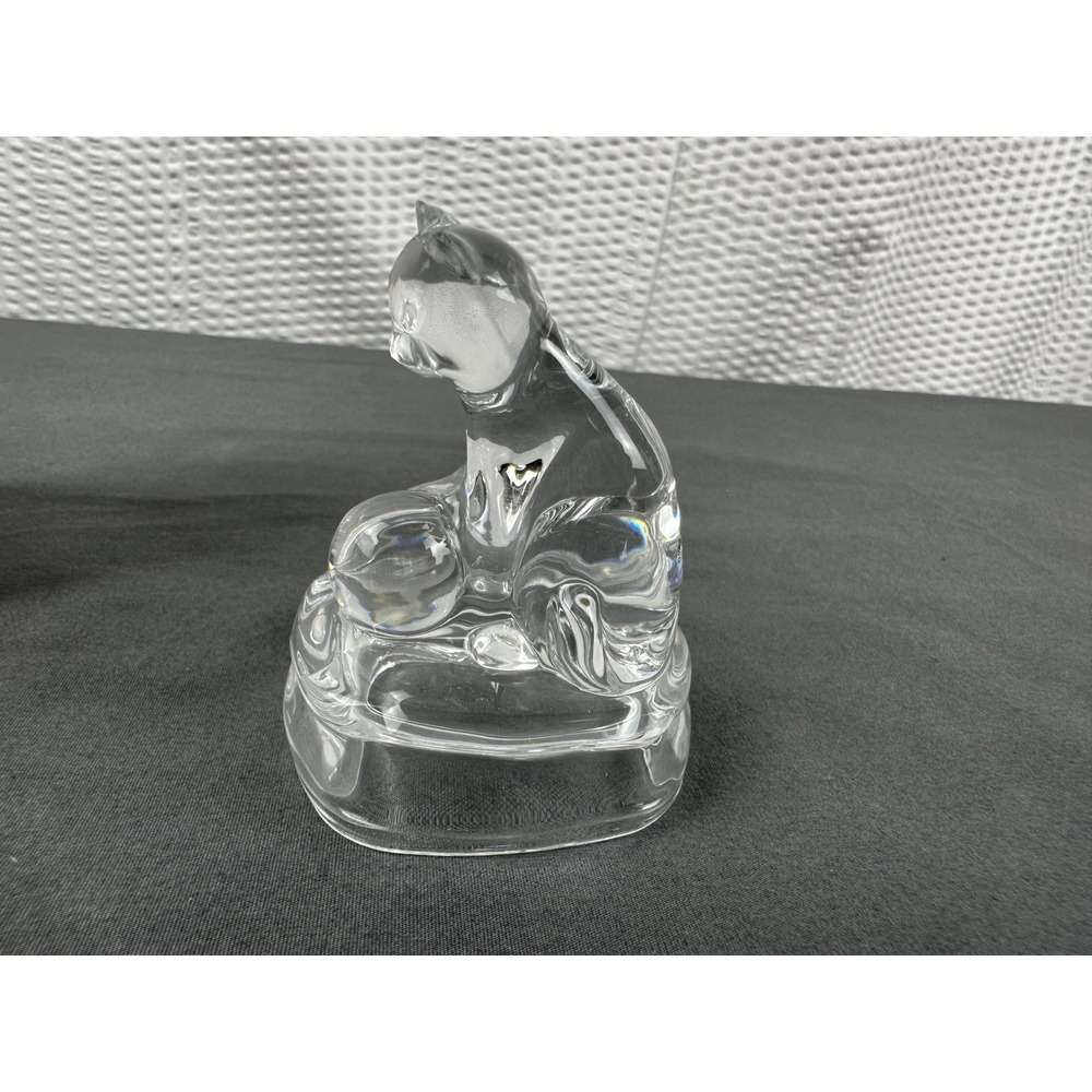 Avon Lead Crystal Glass -  Kitty Figure String 1994 Collectible Kitten NIB - Picture 4 of 8